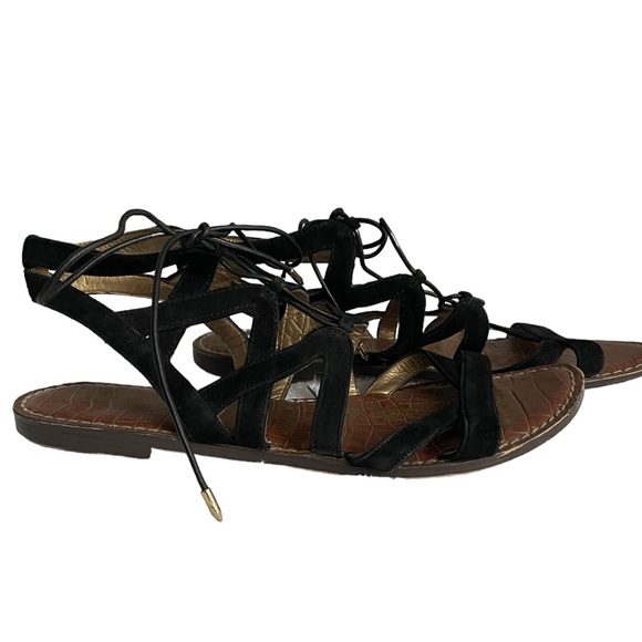 Sam Edelman Gladiator Black Suede Sandals EUC Size 11 - Picture 3 of 13